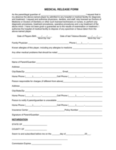 Medical Release Form Download Free Documents For PDF Word And Excel