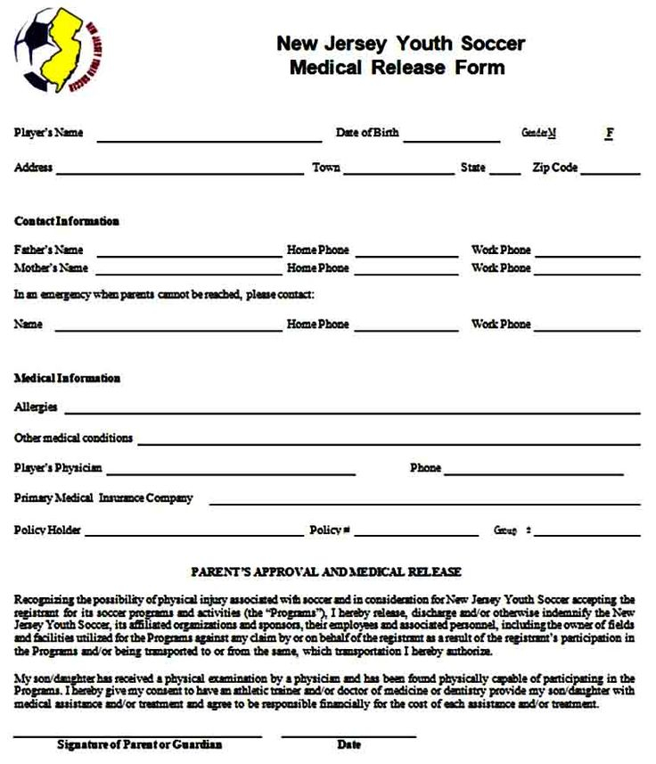 Medical Release Form Template Medical Medical Information Medical 