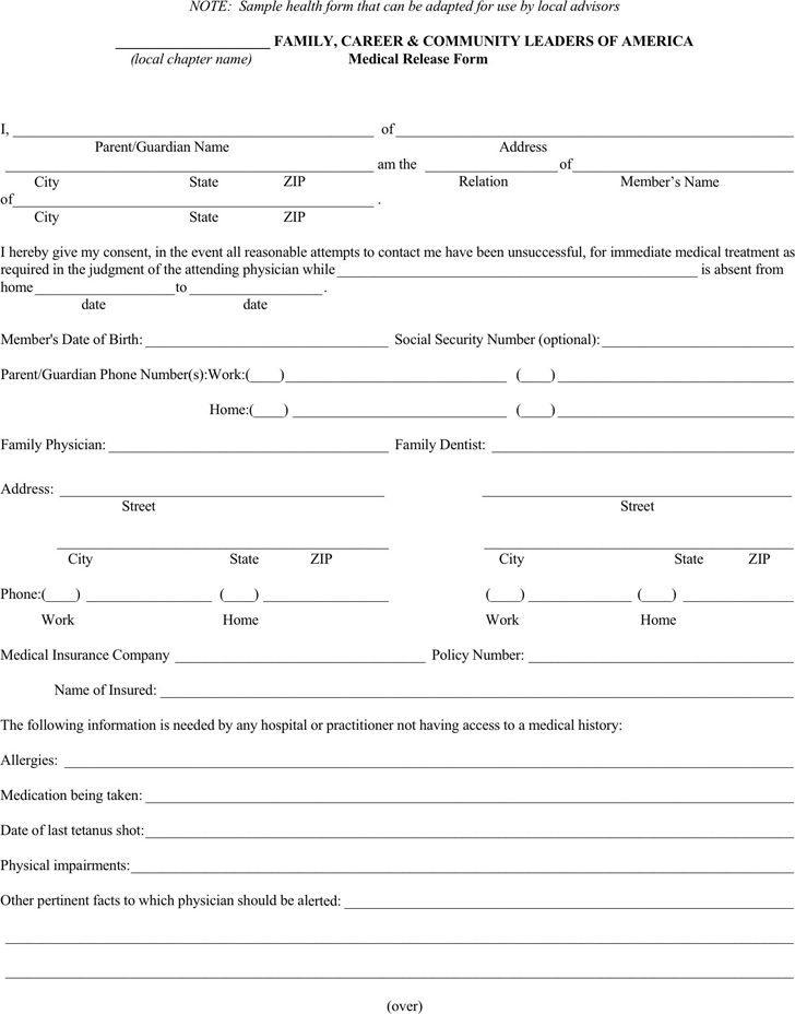 Missouri Medical Release Form Download Free Printable Blank Legal 