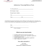 New Admissions Transcript Release Form 1 Fulton Science Academy