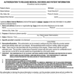 North Carolina Medical Records Release Form Download Free Printable