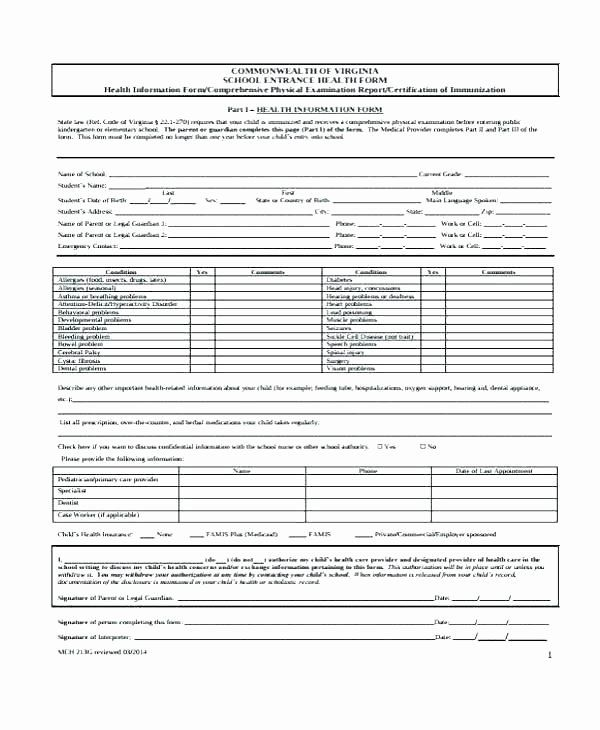 Personal Medical History Form Template Fresh Personal Medical Records 