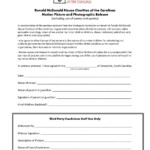 Photo Release Form Ronald McDonald House Charities Of The Carolinas