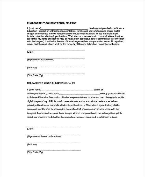 Photography Release Form Pdf Awesome Sample Grapher Release Forms 6 