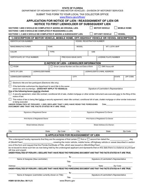 Picture Of A Lien Release Form Look Like Printable File Vehicle Lien 