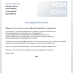 Press Release Templates 9 Free Word PDF Samples Formats Examples