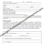 Release Of Liability Form Editable PDF Etsy