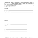 Release Of Lien Form Florida Fill Online Printable Fillable Blank