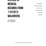 Release Of Medical Records Form 11012012 Walgreens By Zhcne05 Issuu