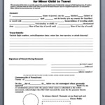 Sample Child Travel Consent Form Mous Syusa