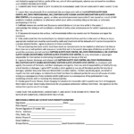 Snorkel Trip Passenger Complete Liability Release Form Printable Pdf