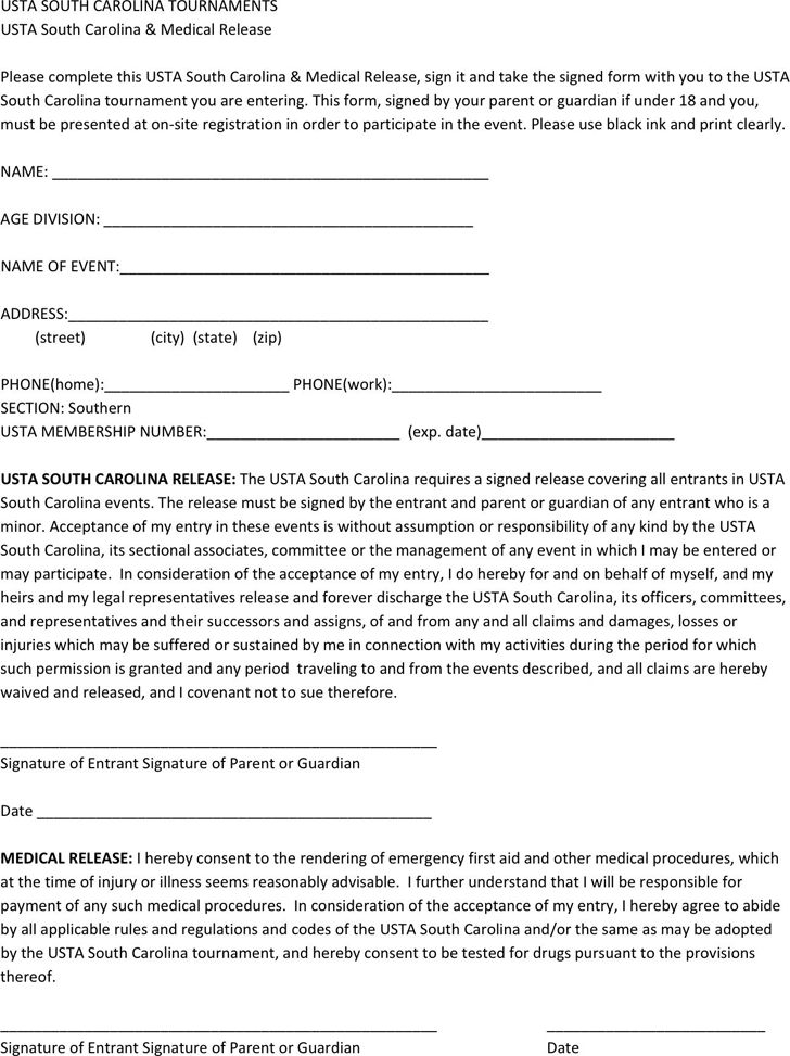 South Carolina Medical Release Form Download Free Printable Blank Legal