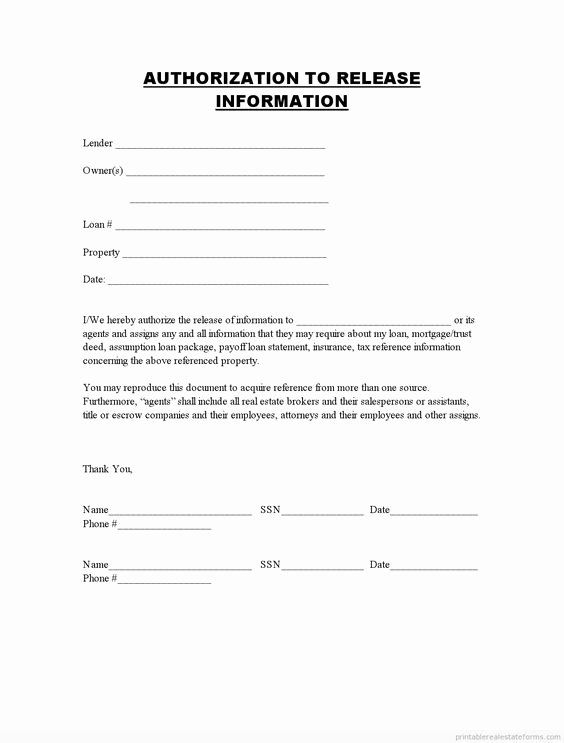 Standard Media Release Form Template Elegant Printable Authorization To