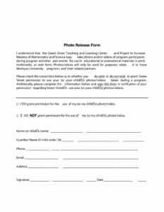 Standard Media Release Form Template Luxury 53 Free Release Form