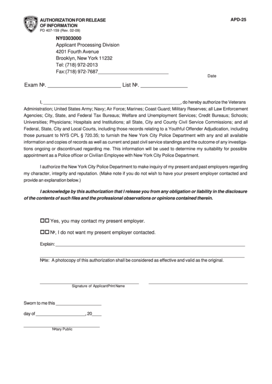 Top 6 Nypd Forms And Templates Free To Download In PDF Format