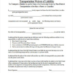 Transportation Liability Waiver Template TUTORE ORG Master Of Documents