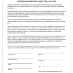 Treatment Liability Release Form Sorella Resources