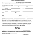 Vehicle Release Form Fill Out And Sign Printable PDF Template SignNow