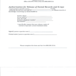 Xray Release Form Dental Fill Online Printable Fillable Blank