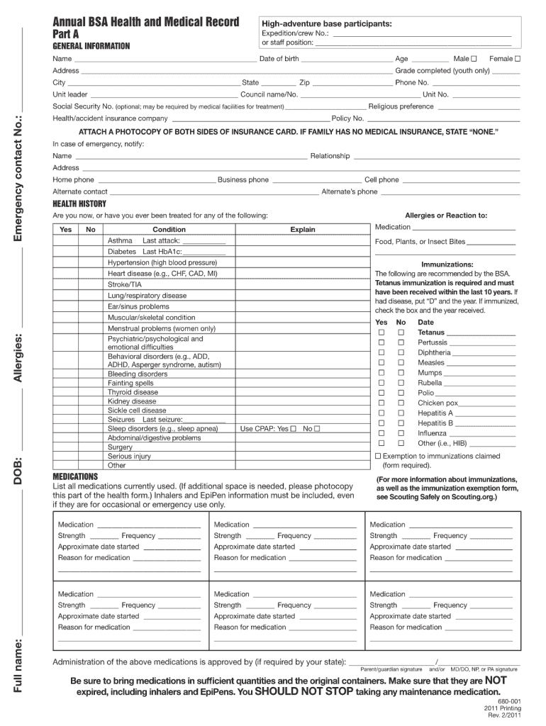 2011 Form BSA 680 001 Fill Online Printable Fillable Blank PdfFiller