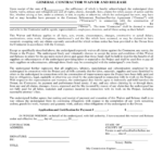 2022 Contractor Liability Waiver Form Fillable Printable PDF Forms