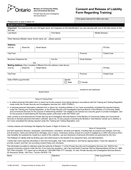 30 Release Of Responsibility Form Free To Edit Download Print 