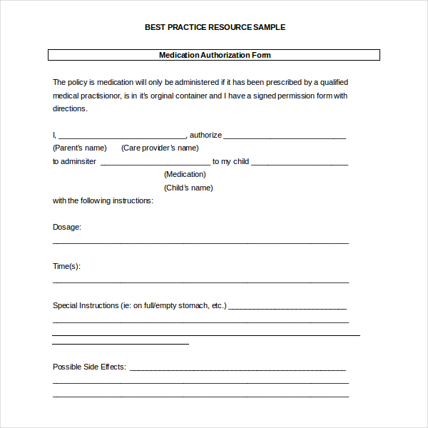 38 MEDICAL FORM FOR DAYCARE MedicalForm