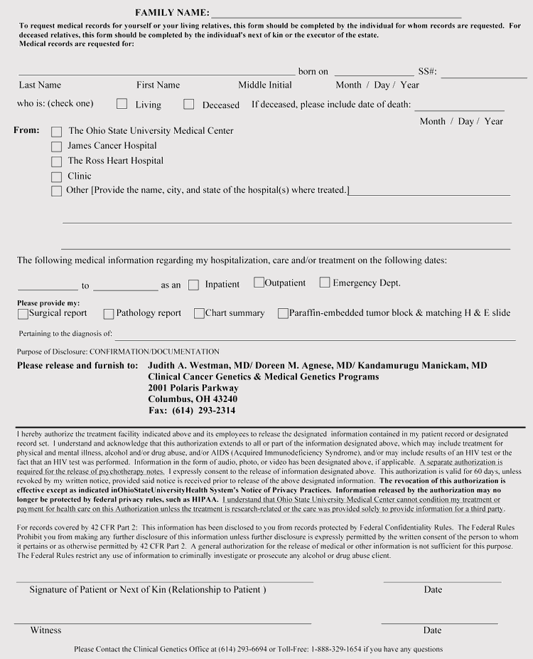 43 FREE Medical Record Release Forms Consent Word PDF