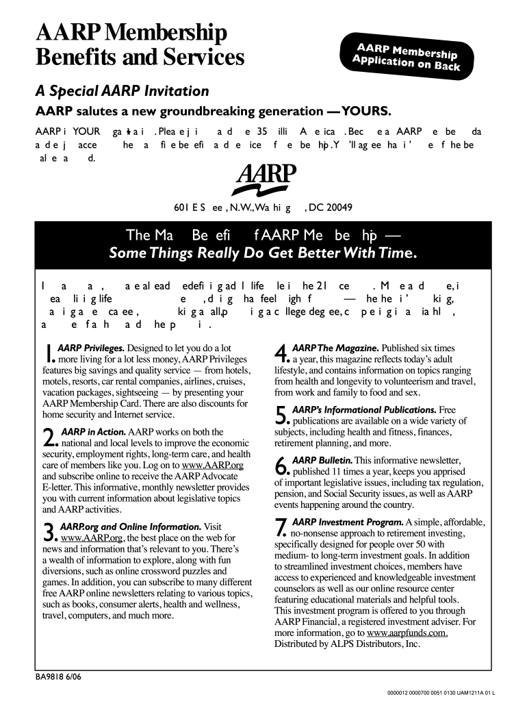 Aarp Application Pdf Fill Online Printable Fillable Blank PdfFiller