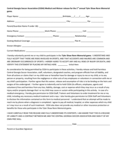 American Youth Football Medical Clearance Form