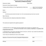 Authorization To Release Information Template Template Business Format