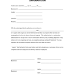 Authorization To Release Loan Information Fill And Sign Printable