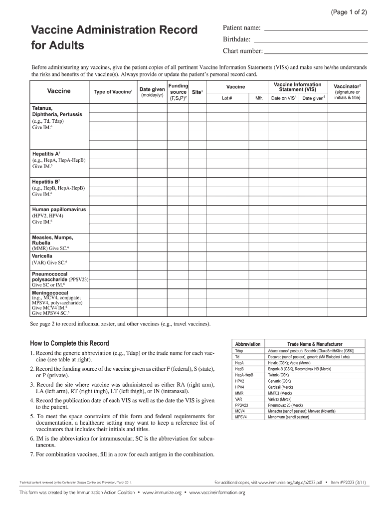 Blank Release Of Immunization Records Form ReleaseForm