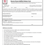 Bounce House Liability Release Form Fill Online Printable Fillable