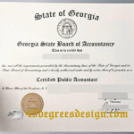 Buy Fake GEORGIA STATE BOARD OF ACCOUNTANCY CPA Certificate