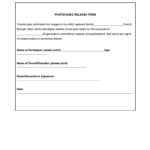 Can Thrive Photo Release Form Template