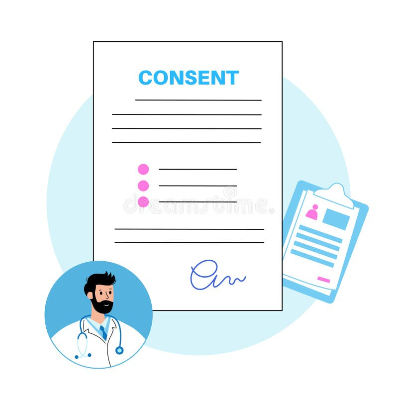 Consent Form Document Stock Vector Illustration Of Agreement 263535727