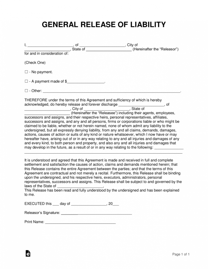 Dmv Release Of Liability Printable Form Printable Forms Free Online