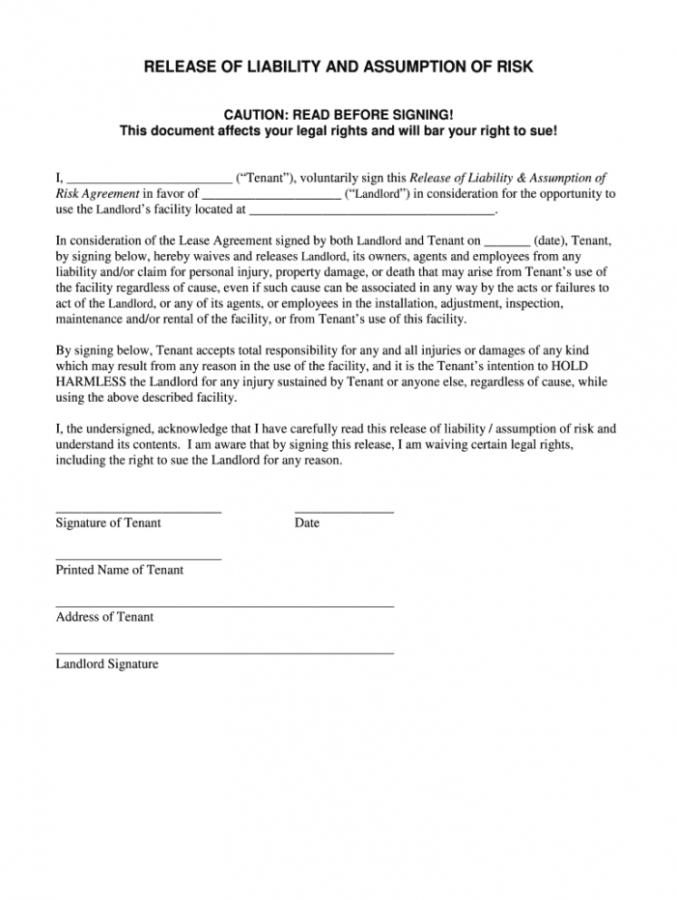 Editable Release Of Liability Form Fill Out And Sign Printable Pdf 