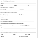 Emergency Medical Release Form Editable PDF Forms