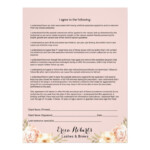 Eyelash Extension Liability Waiver Release Form Flyer Zazzle