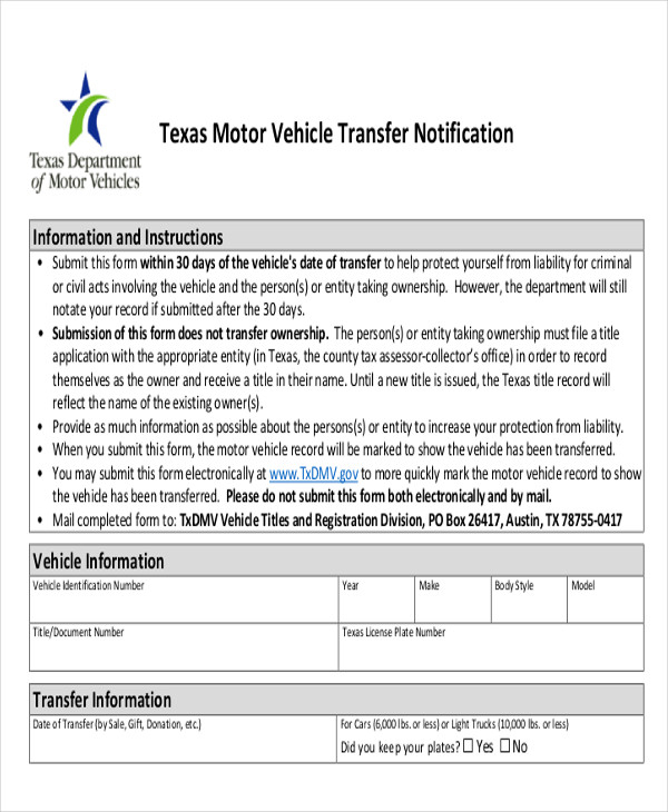 FREE 10 Sample DMV Release Forms In MS Word PDF