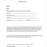 FREE 11 Printable Liability Waiver Forms In PDF Ms Word