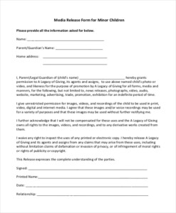 FREE 12 Sample Media Release Forms In MS Word PDF Excel