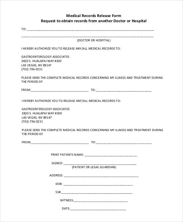 FREE 47 Printable Release Form Samples Templates In PDF MS Word