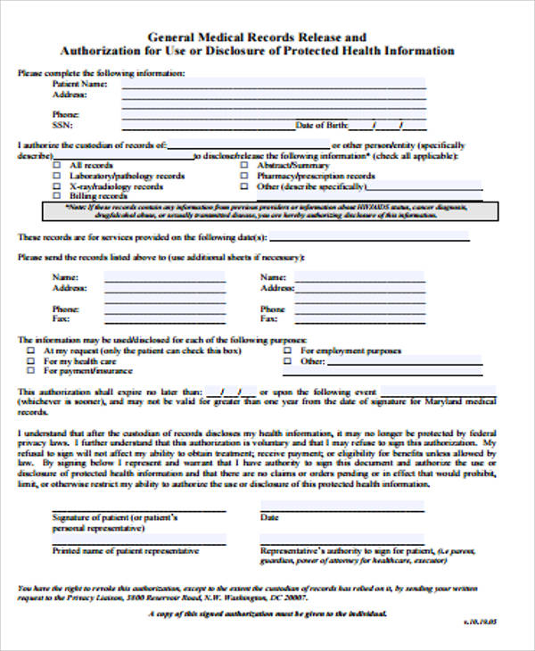 FREE 8 General Release Form Samples In MS Word PDF