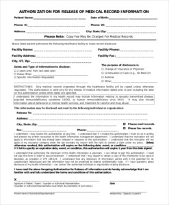 FREE 9 Sample Medical Records Release Forms In PDF MS Word