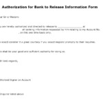 Free Authorization For Bank To Release Information Form PDF Template
