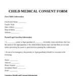 Free Child Medical Consent Form Online Template LawDistrict
