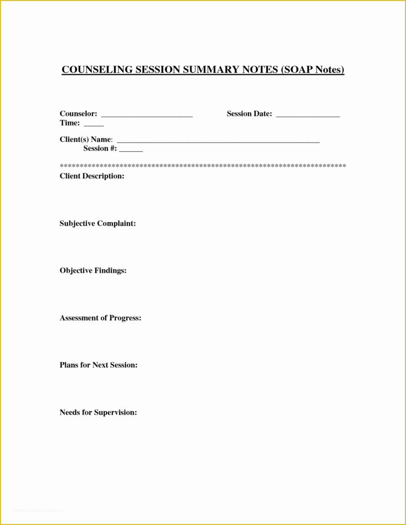 Free Counseling Forms Templates Of 7 Best Of Printable Counseling Soap 